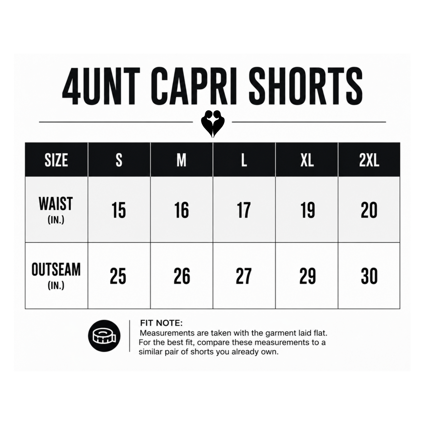 4UNT BLACK CAPRI SHORTS