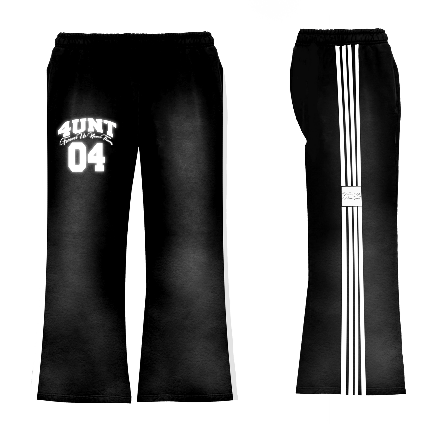 4UNT Striped Sweatpants (Black)