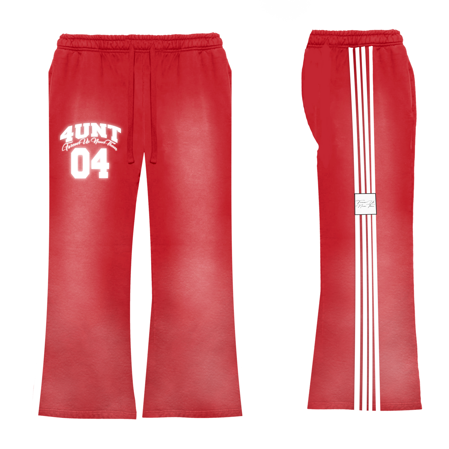 4UNT Striped Sweatpants (Red)