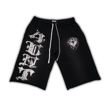 4UNT BLACK CAPRI SHORTS