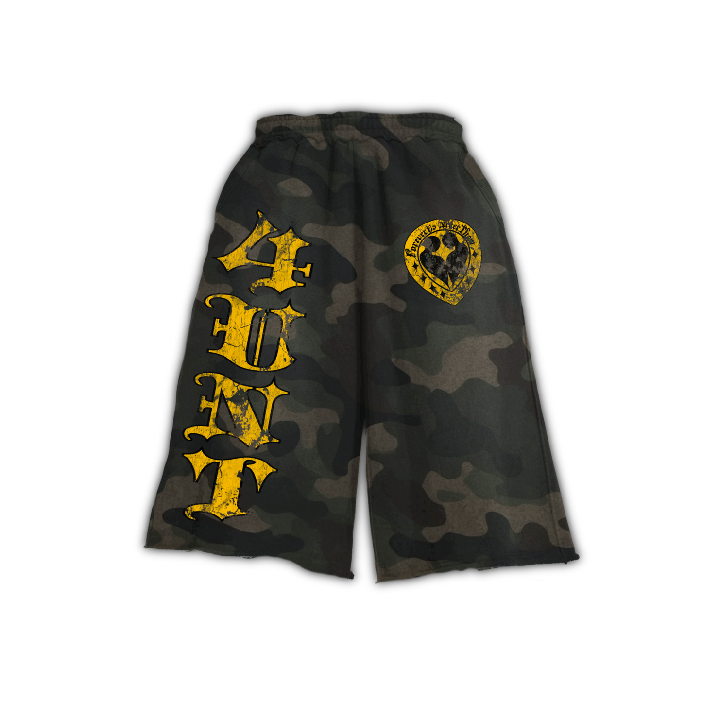 4UNT CAMO CAPRI SHORTS