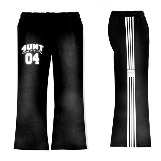 4UNT Striped Sweatpants (Black)