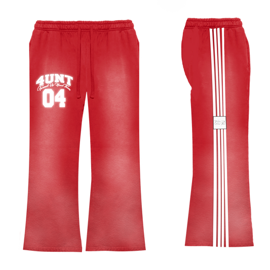 4UNT Striped Sweatpants (Red)